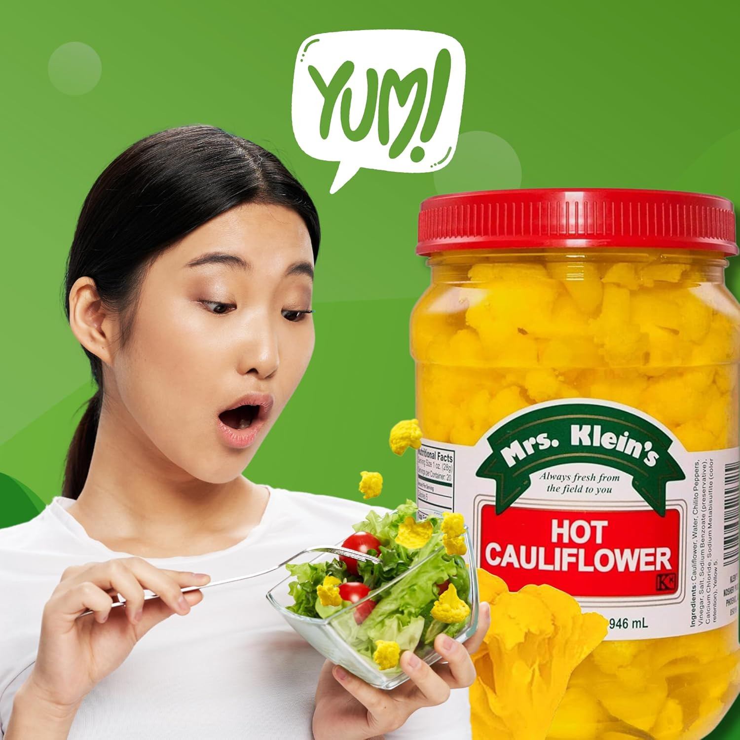 Mrs Kleins Cauliflower Bites | Hot & Spicy cauliflower florets | Unique salad to