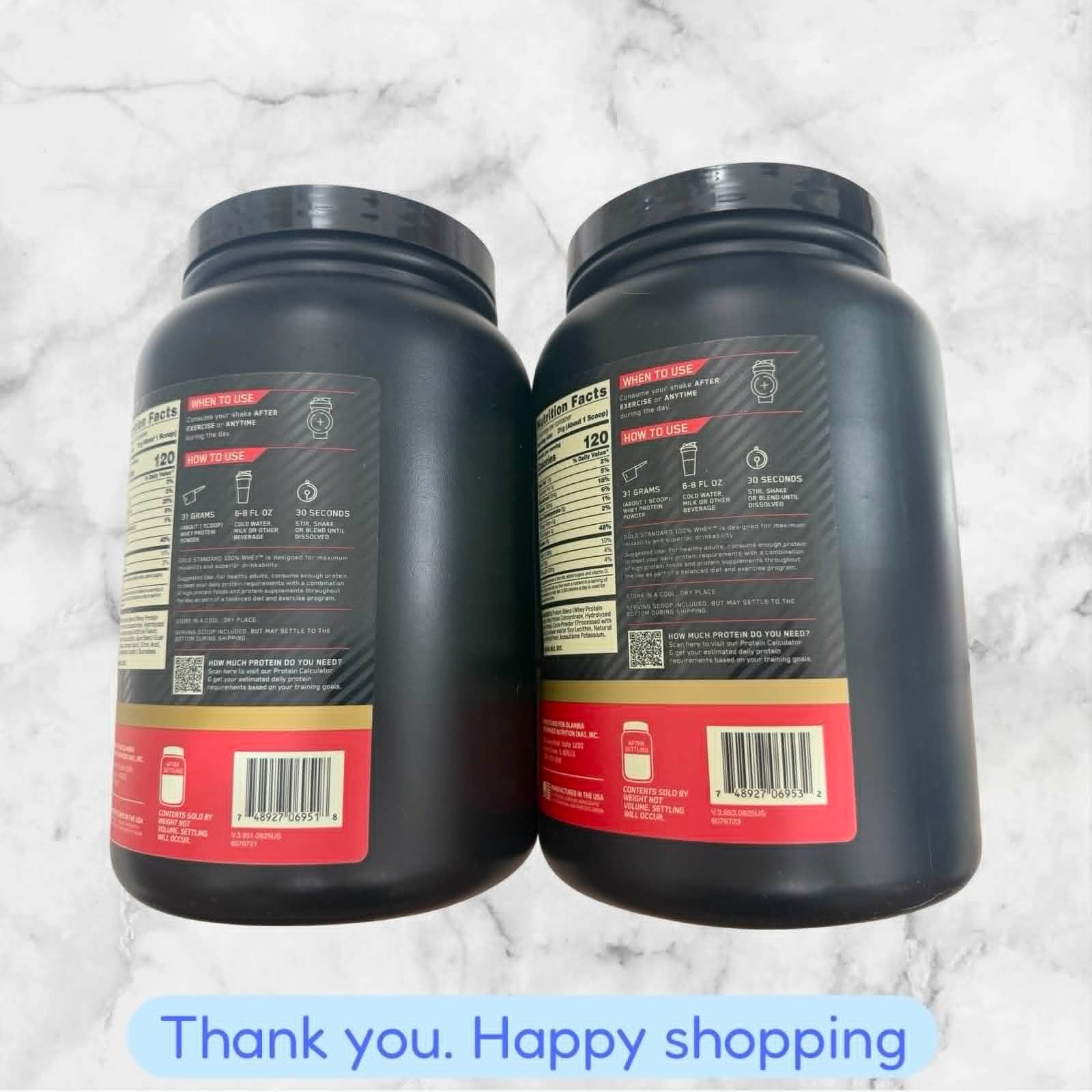 FOR 2 Optimum Nutrition Gold Standard 100% Whey Protein Powder 2 Flavors 24.05oz