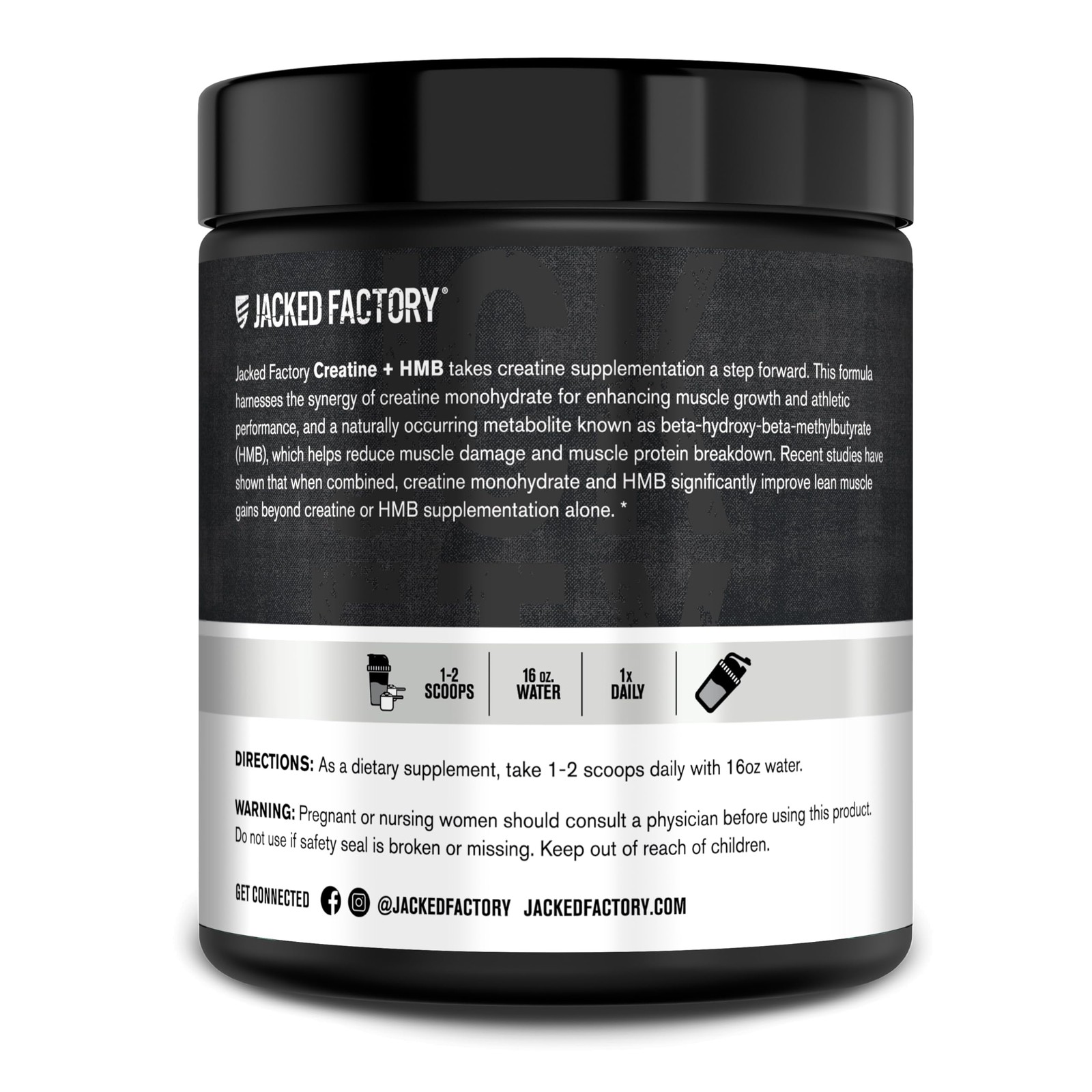 Creatine HMB Powder Supplement with Creatine Monohydrate & HMB for Men & Wome…