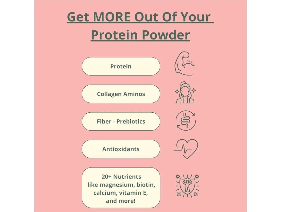 Wellious Almond Protein Powder Vanilla Vegan No Artificial Flavors 340g