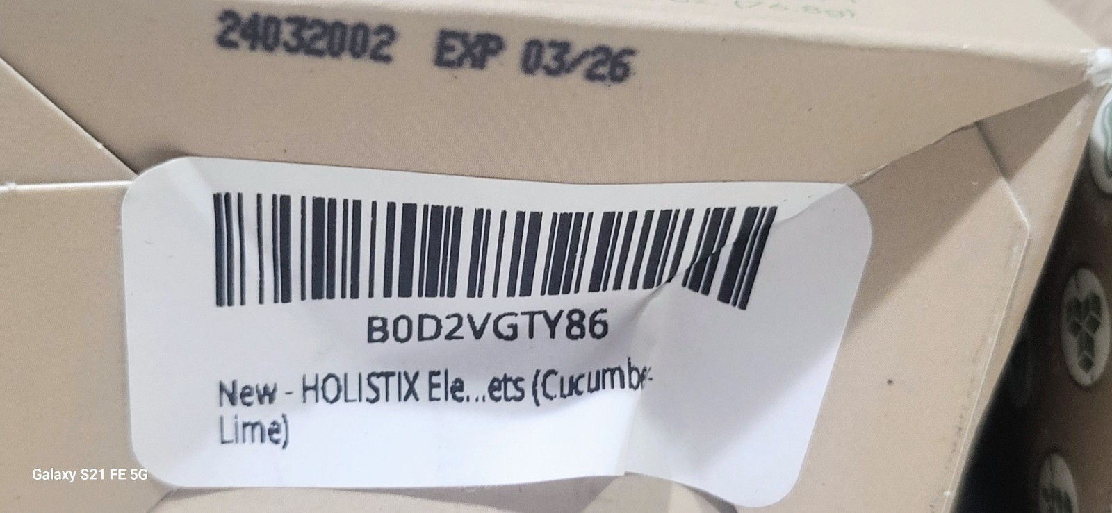 (5) Holistix Electrolyte Powder Cucumber Lime Zero Sugar Hydration Drink 3/26✍️✍