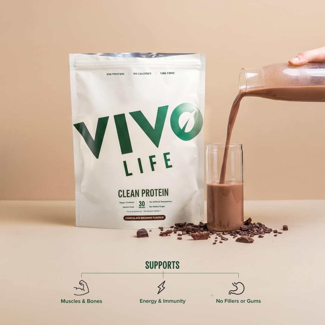 Vivo Life Vegan Protein Powder 21G Pea Hemp Plant Based Protein Per Scoop 30