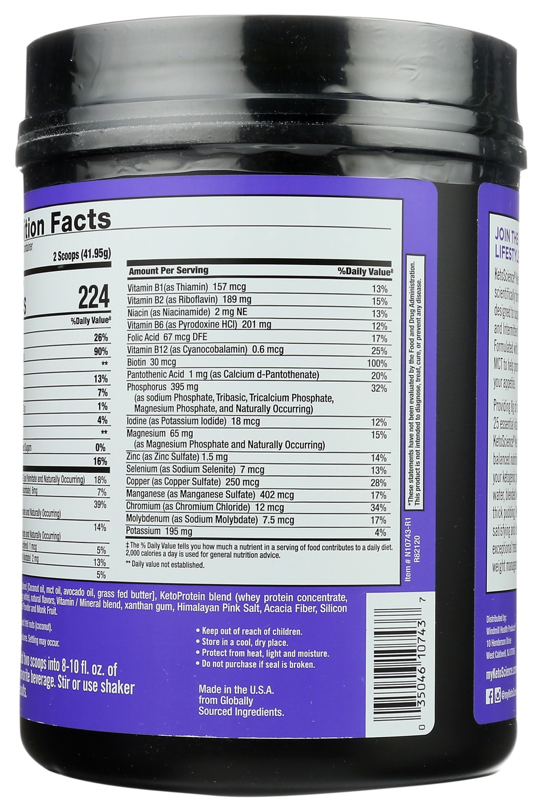 Ketoscience Vanilla Keto Meal Replacement Shake Powder 20G 1 Pack