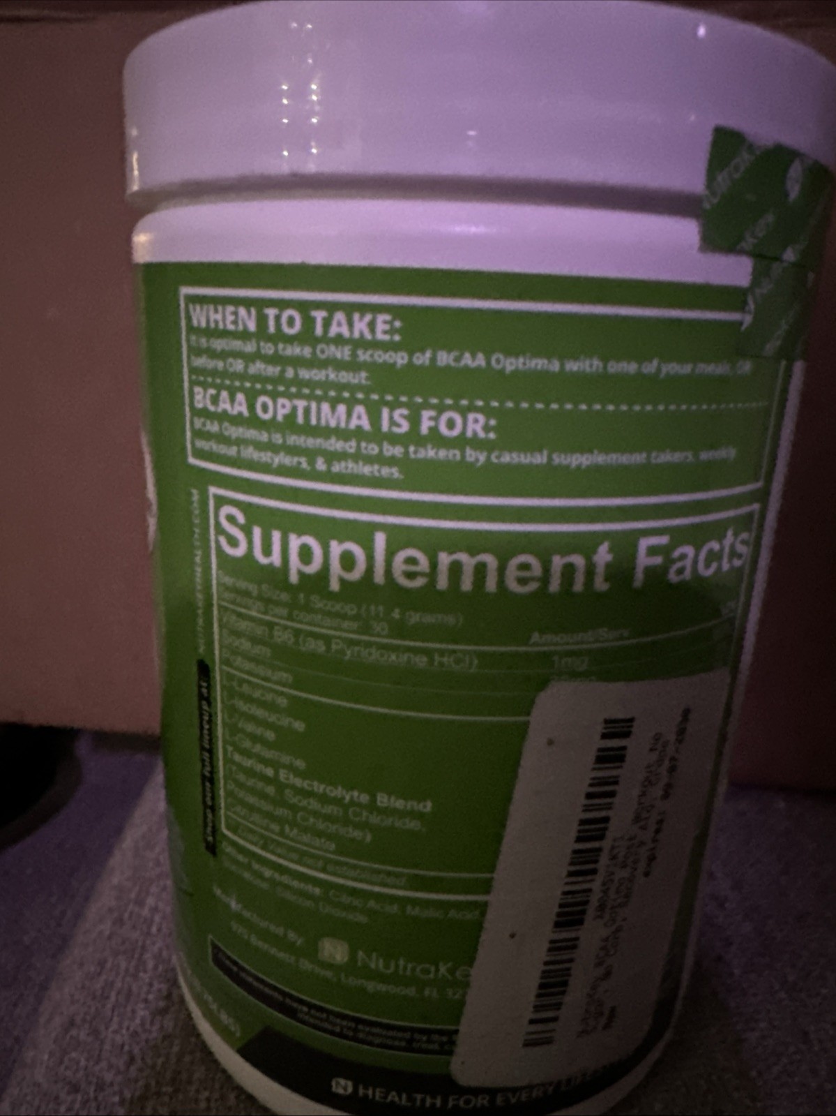 Fuel Your Recovery with NutraKey BCAA Optima – No Sugar, No Carb, Grape Crunch