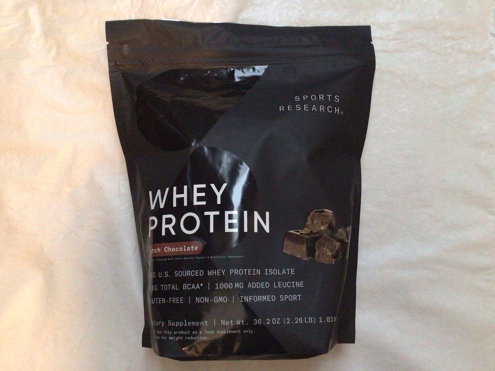 Whey Protein Isolate Sports Nutrition 2lb Bag Dutch Chocolate Powder 25 Servings