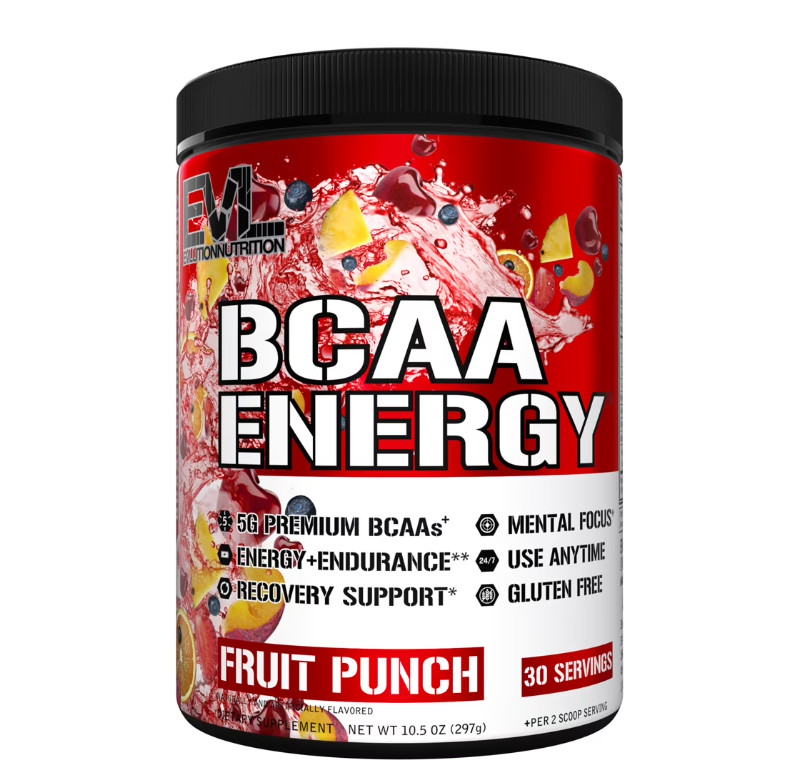 Evlution Nutrition BCAA Powder for Pre Workout & Muscle Recovery, 30 Servings Fr