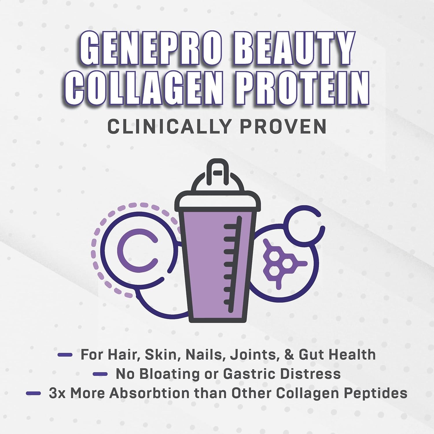 Genepro Unflavored Collagen Peptides Protein Supplement (30 Servings)