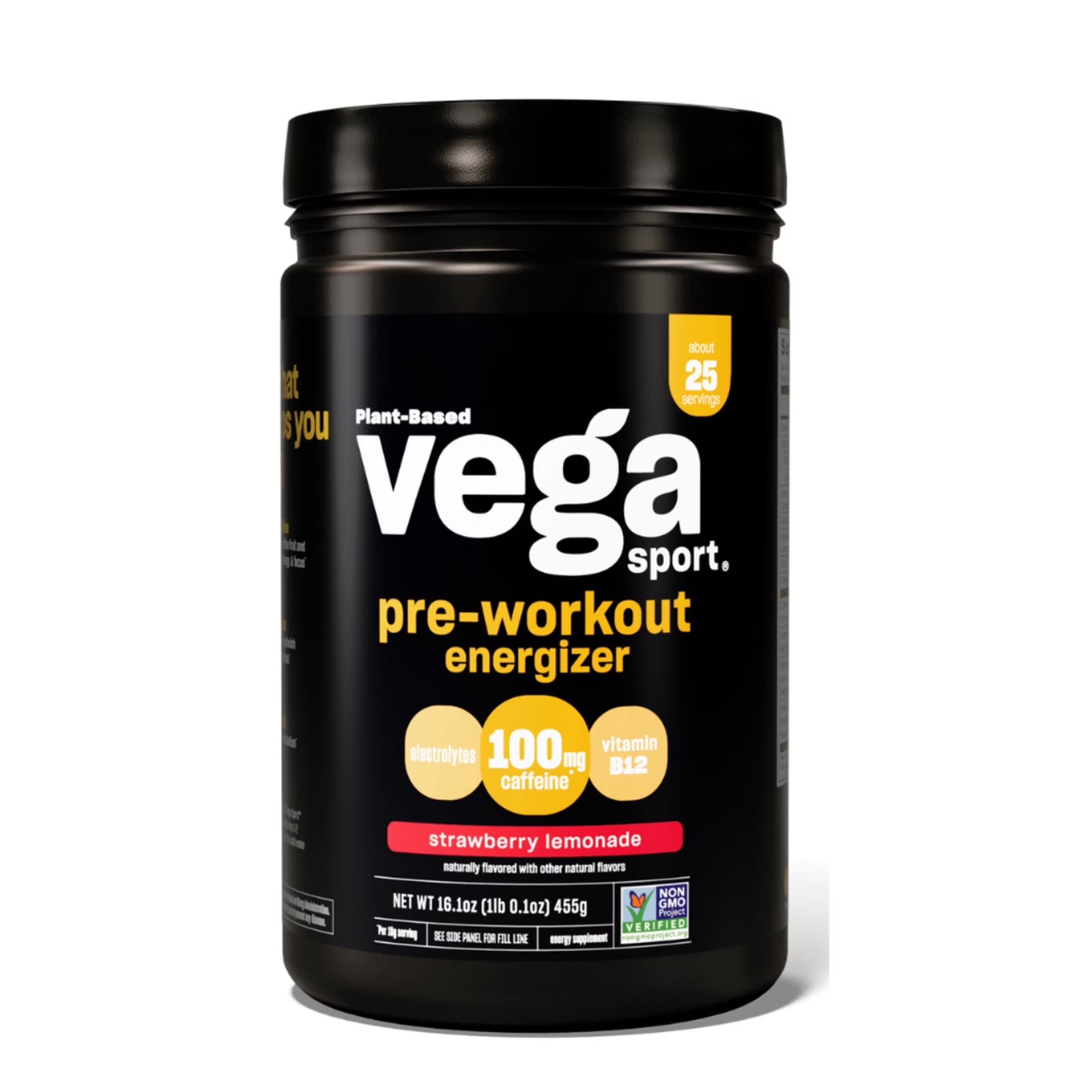 Sport, Plant-Based Pre-Workout, Strawberry Lemonade, 1 Lb 0.1 Oz (455 G)