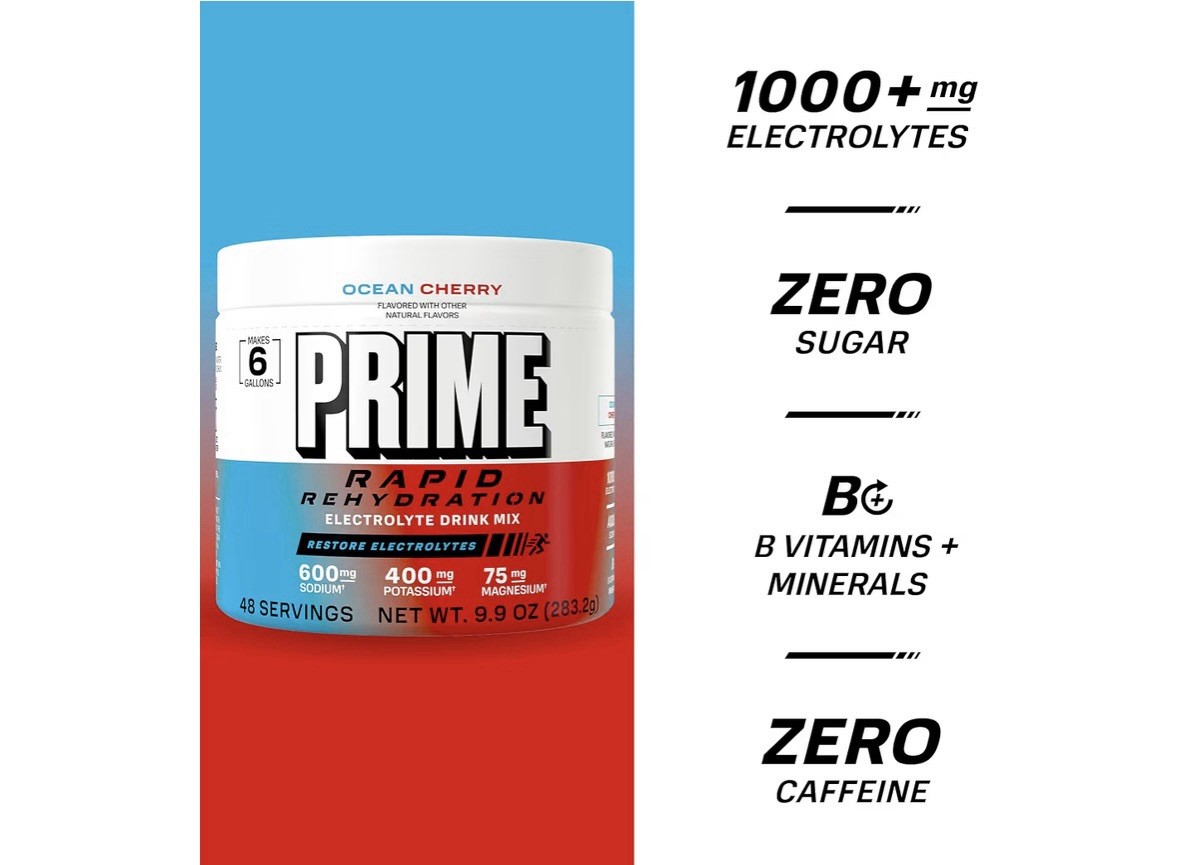 Prime Rapid Hydration Electrolyte Powder – Sugar Free Hydration Drink Mix