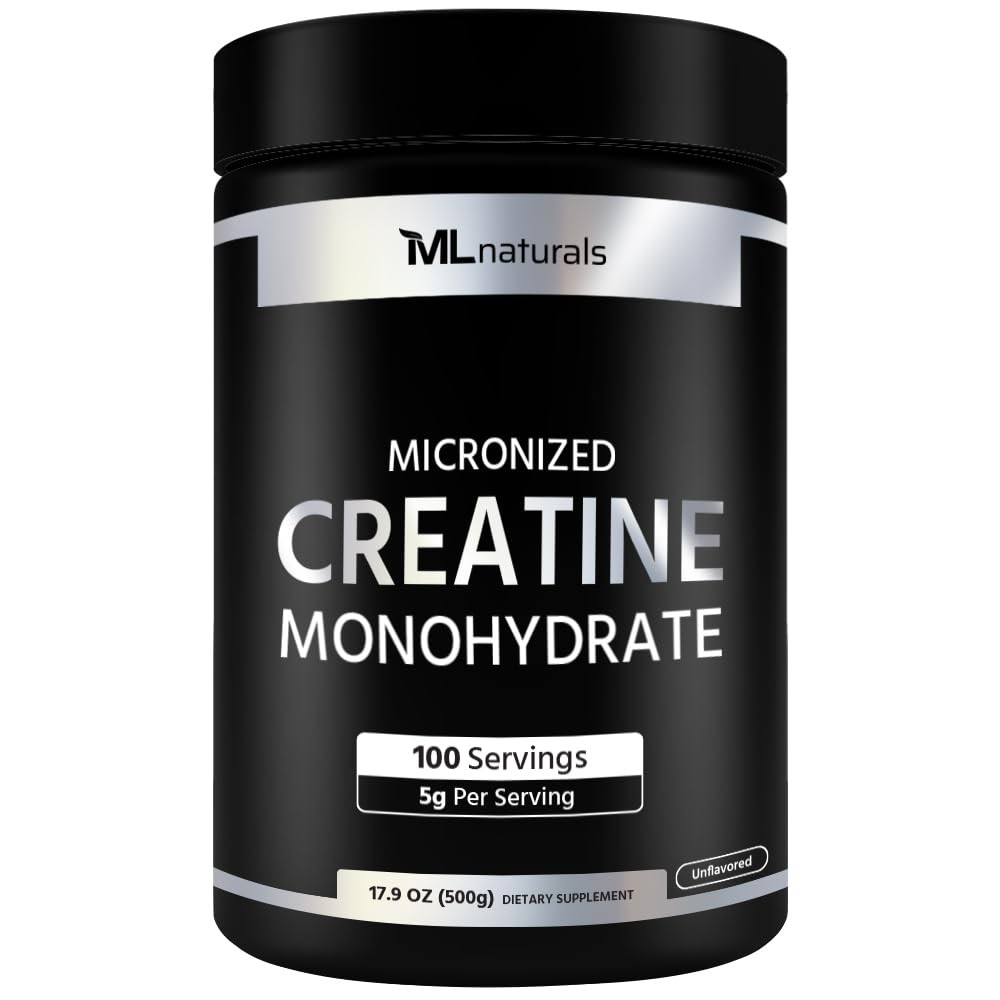 Micronized Creatine Monohydrate 200 Mesh Powder 500g (17.9oz), 100 Serving, Pure