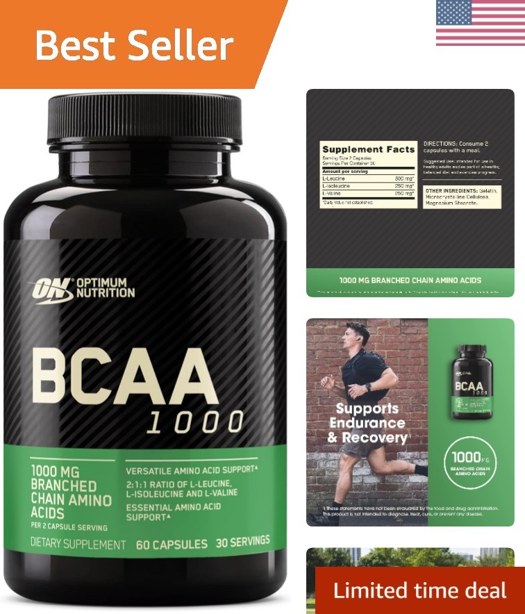 Instantized BCAA Capsules, Keto Friendly Branched Chain Essential Amino Acids…
