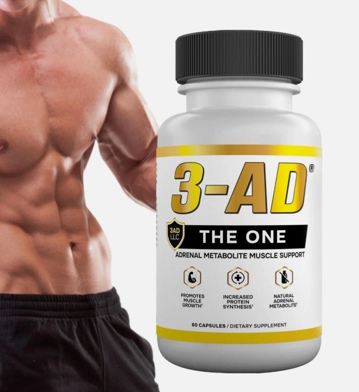 2025 UK 3-AD® 25mg Muscle Support Supplement Patented Formula 60 Capsules