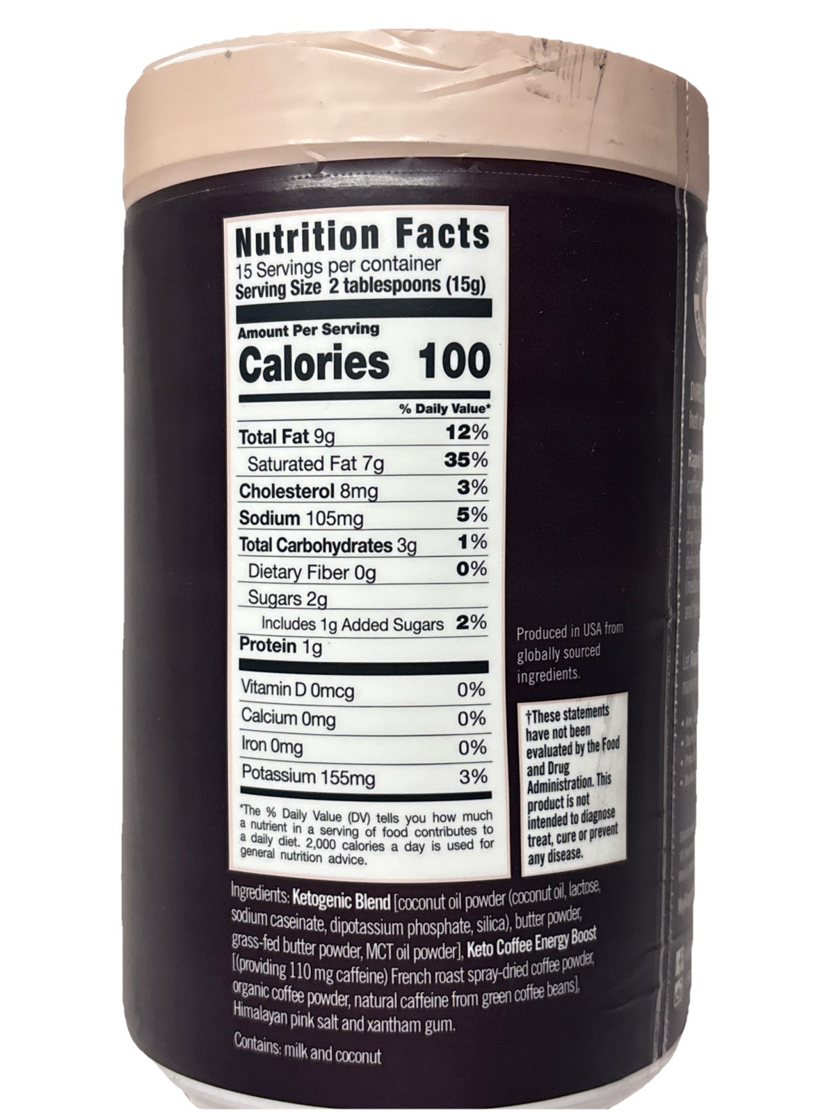 Ketogenic Coffee Metabolism 7.93 Oz By Rapid Fire Instant Medium Roast READ DES