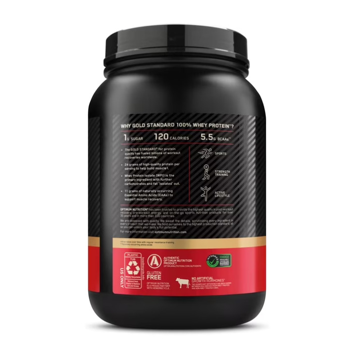 2 Pack Gold Standard Whey Protein Powder,Vanilla Ice Cream,22 Serv