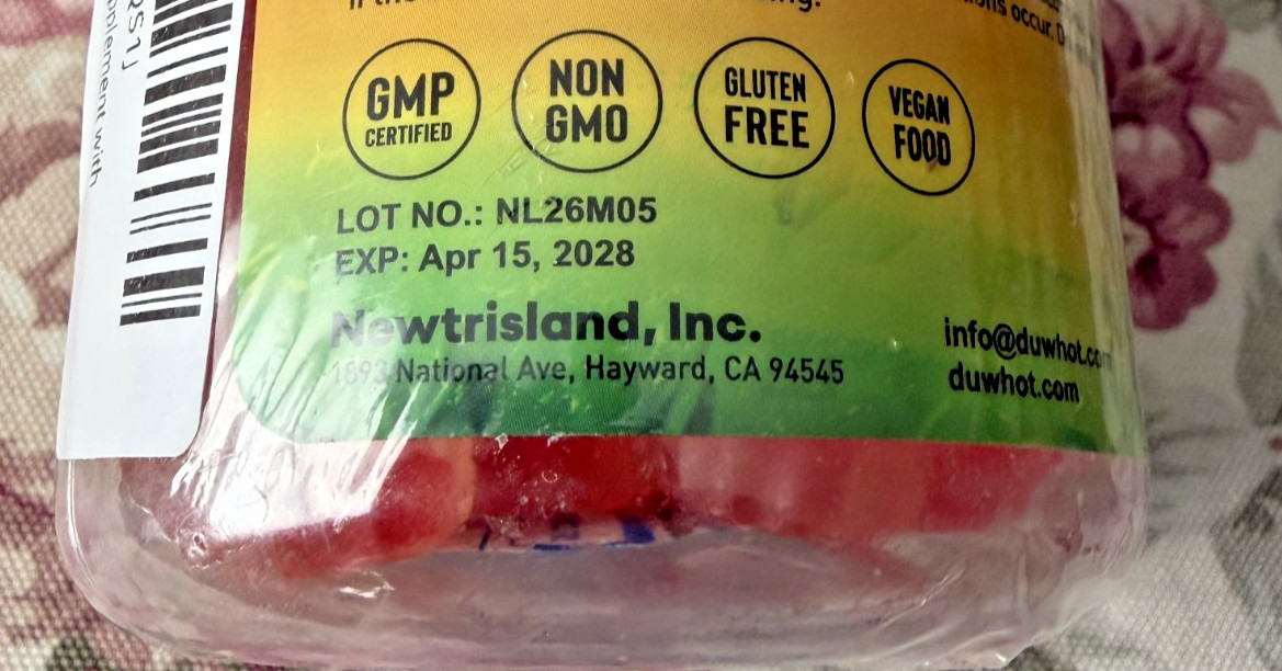 duwhot brand Kids Fiber Gummies 5g, Prebiotic Fiber Supplement with Probiotics
