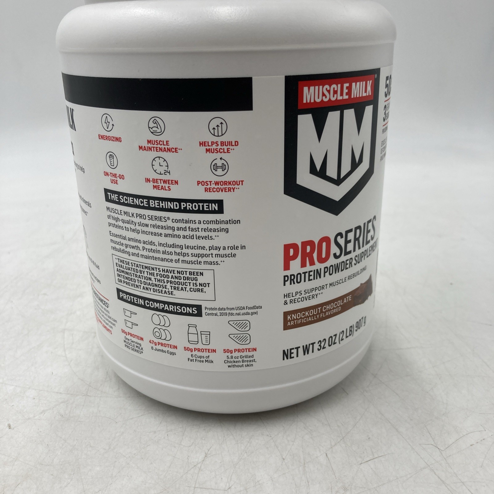 Muscle Milk Knockout Chocolate Protein Powder 50g Lean Protein 2lbs CytoSport