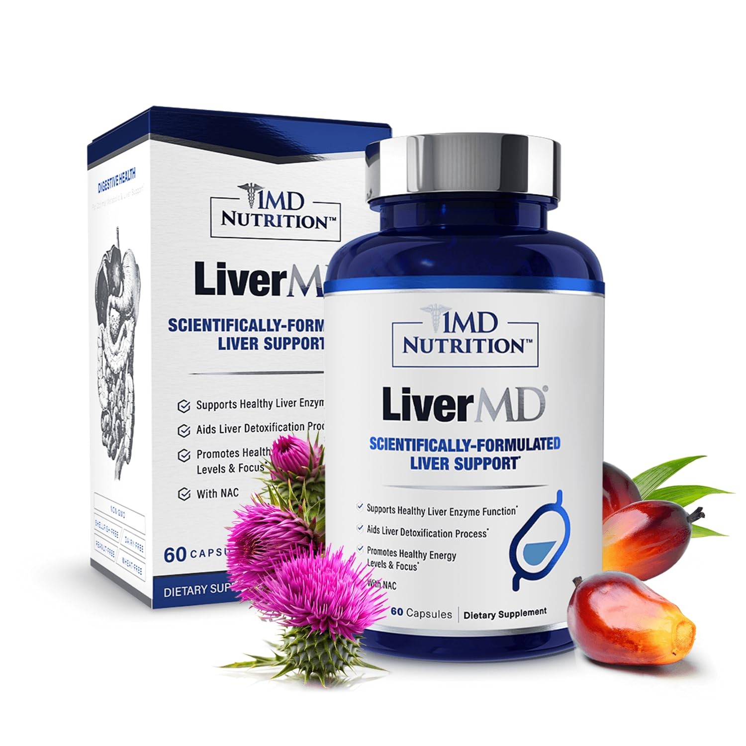LiverMD – Liver Support Supplement | Siliphos Milk Thistle Extract & NAC – Su…
