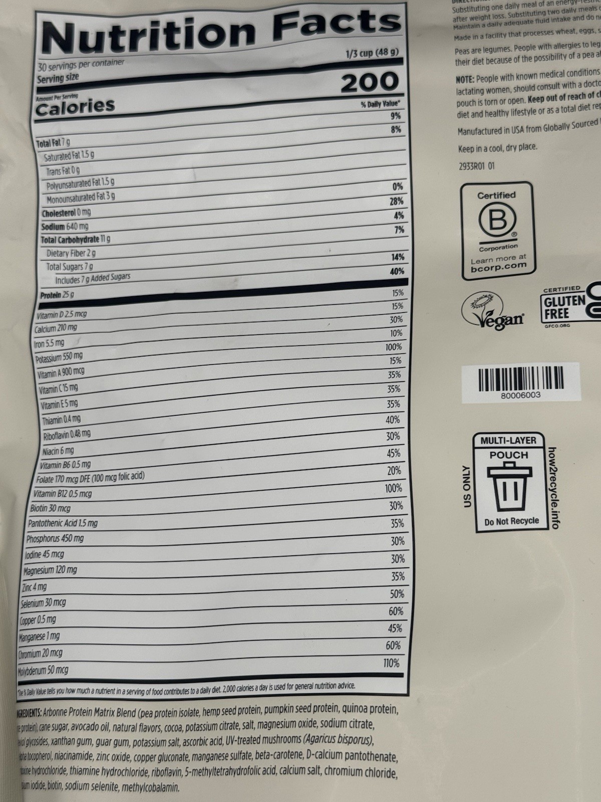 Arbonne Protein Powder Fudgey Cake Batter LIMITED EDITION!! EXP 3/2028