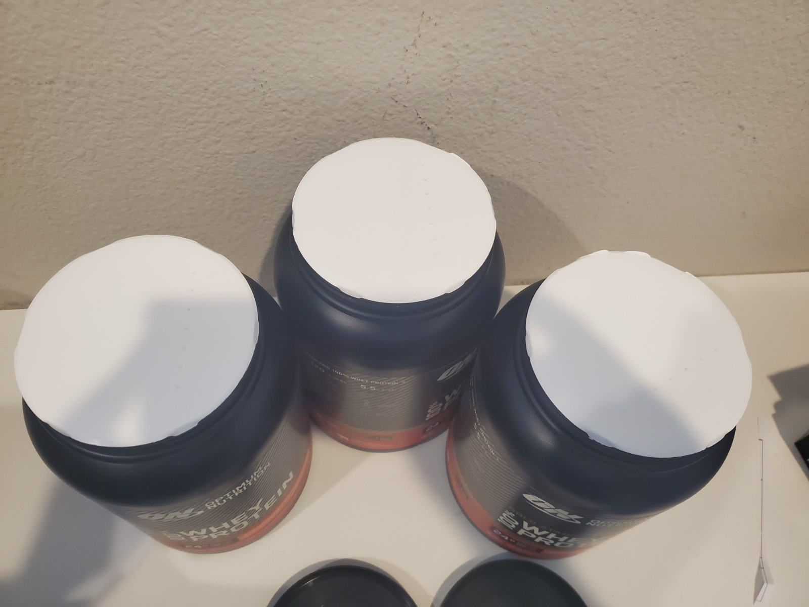 Lot of 3 x 24 oz Optimum Nutrition 100% Whey Protein, Strawberry, Exp 4/28