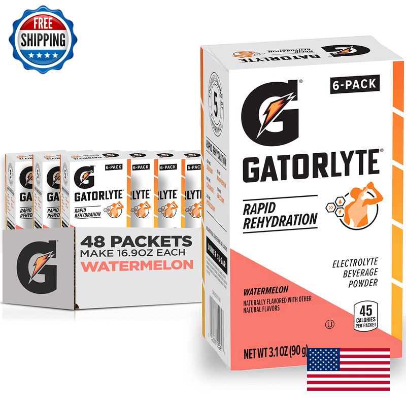 Gatorlyte Powder Watermelon Makes 20 Fl Oz Pack Of 48
