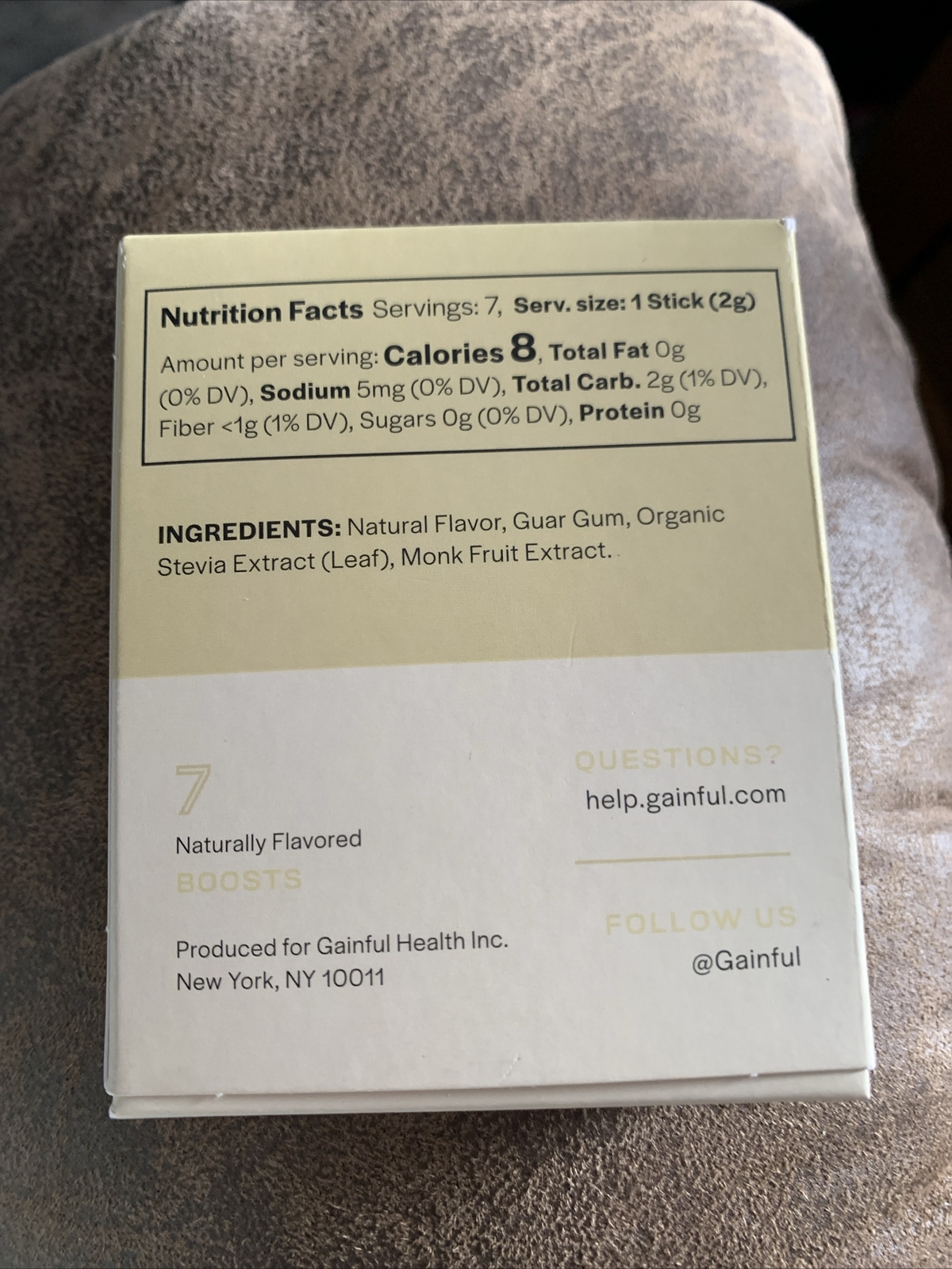 NEW Gainful Flavor Boost Madagascar Vanilla 7 packets/1 box