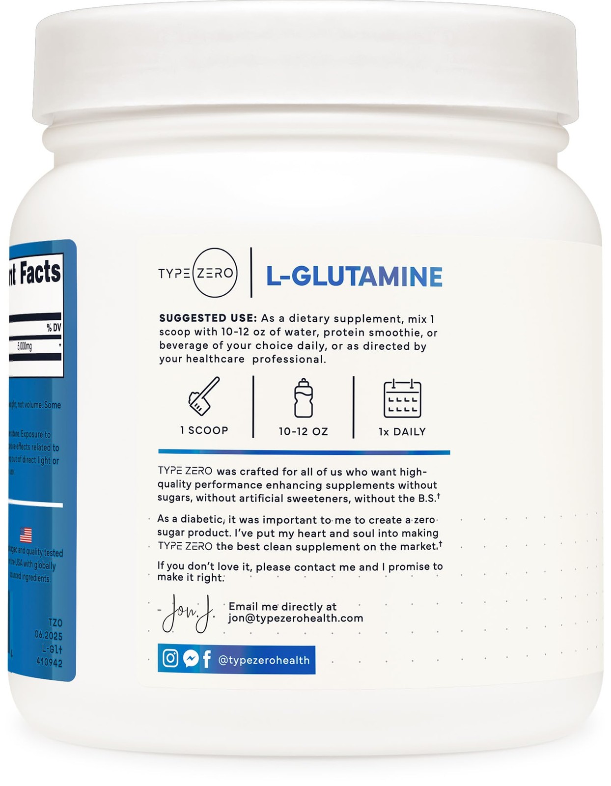 L-Glutamine Powder (500G) 3-Month Supply Pure L-Glutamine Supplement – Vegan,…