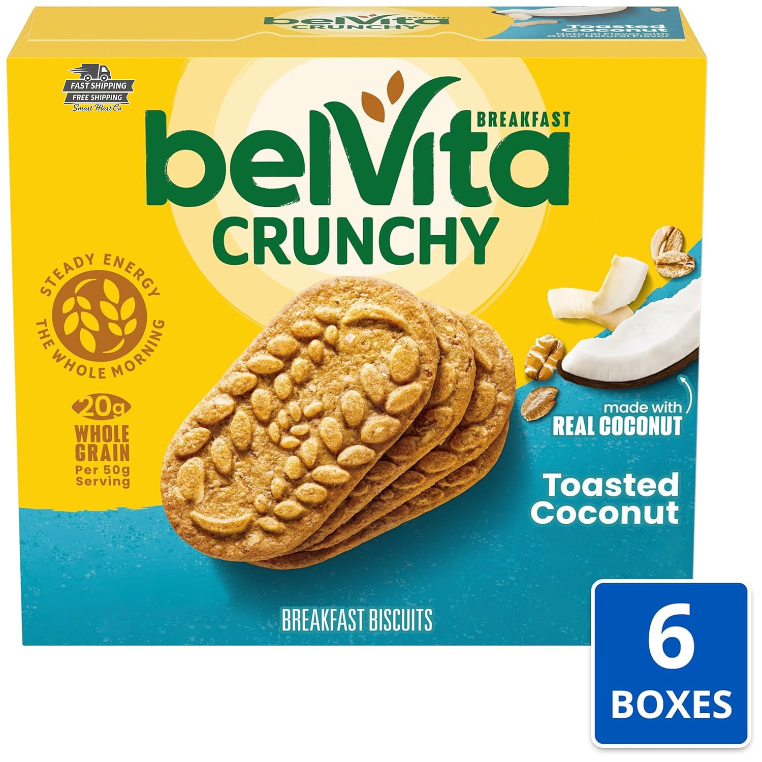 belVita Toasted Coconut Breakfast Biscuits 30 Packs