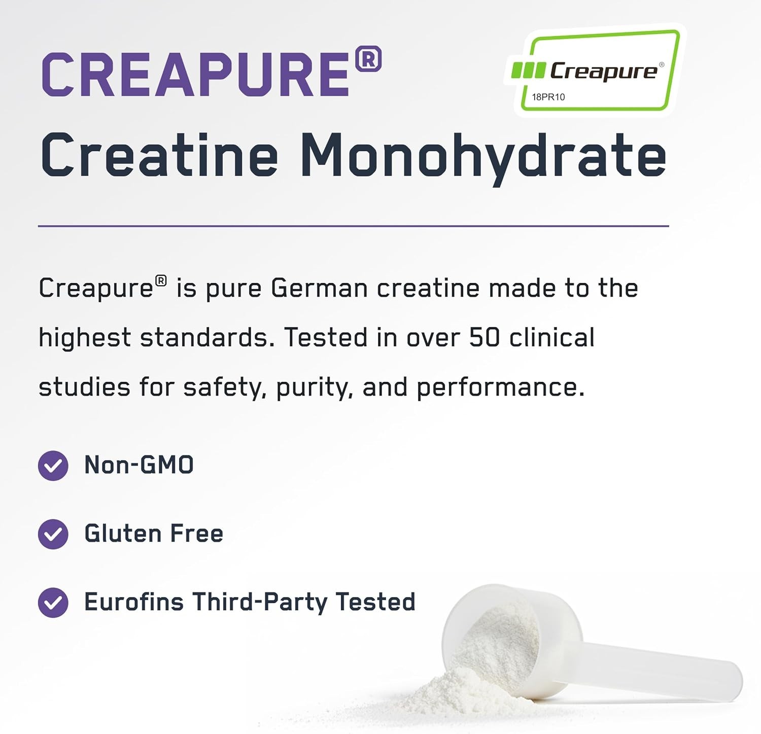 SteelFit Creapure Pure Creatine Monohydrate Powder, Grape, Made in the USA, 150g