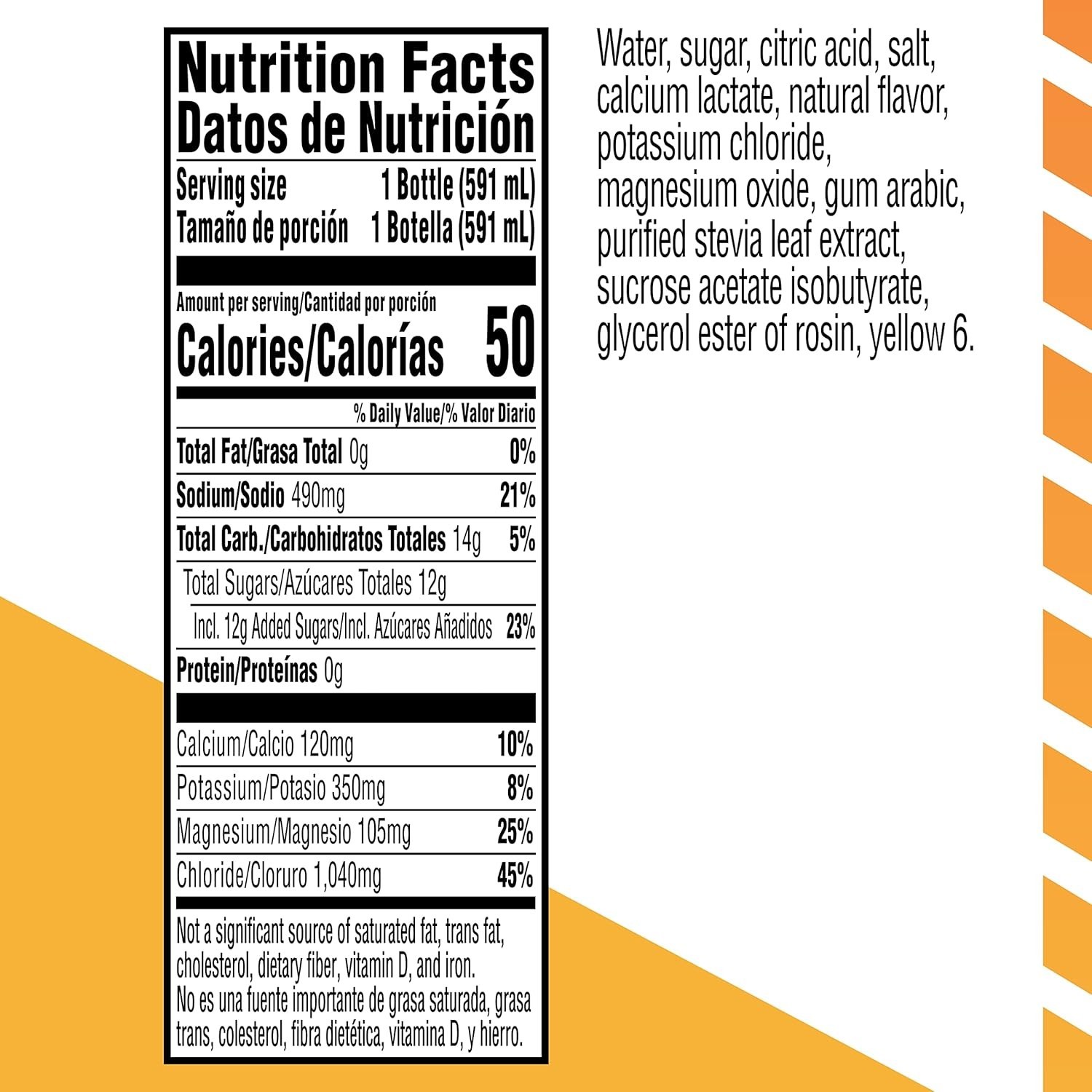 Gatorlyte Electrolyte Drink Orange 20oz 12 Pack Rapid Rehydration Beverage