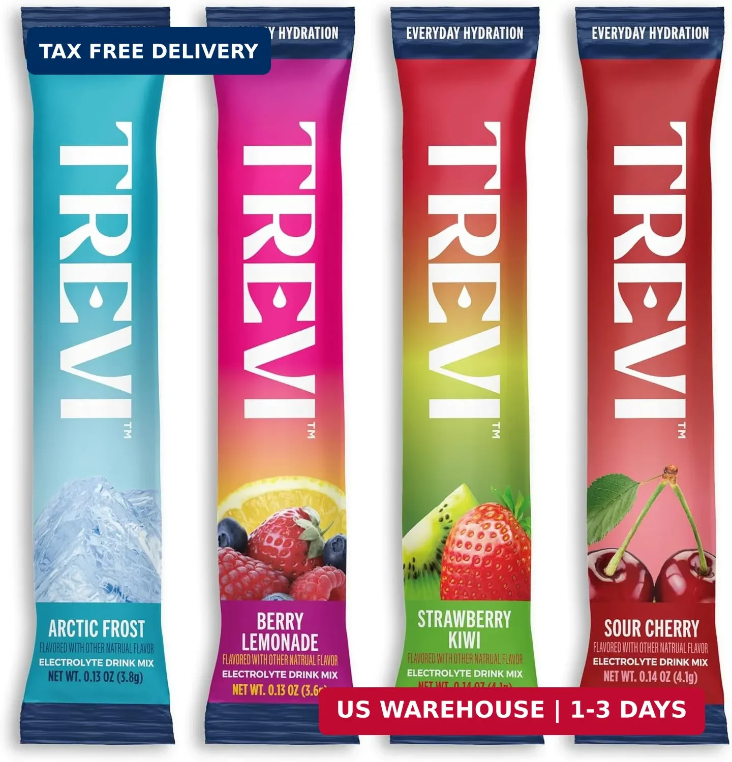 TREVI Electrolytes Powder Packets, Sugar Free Hydration, Favorites 20 Pack