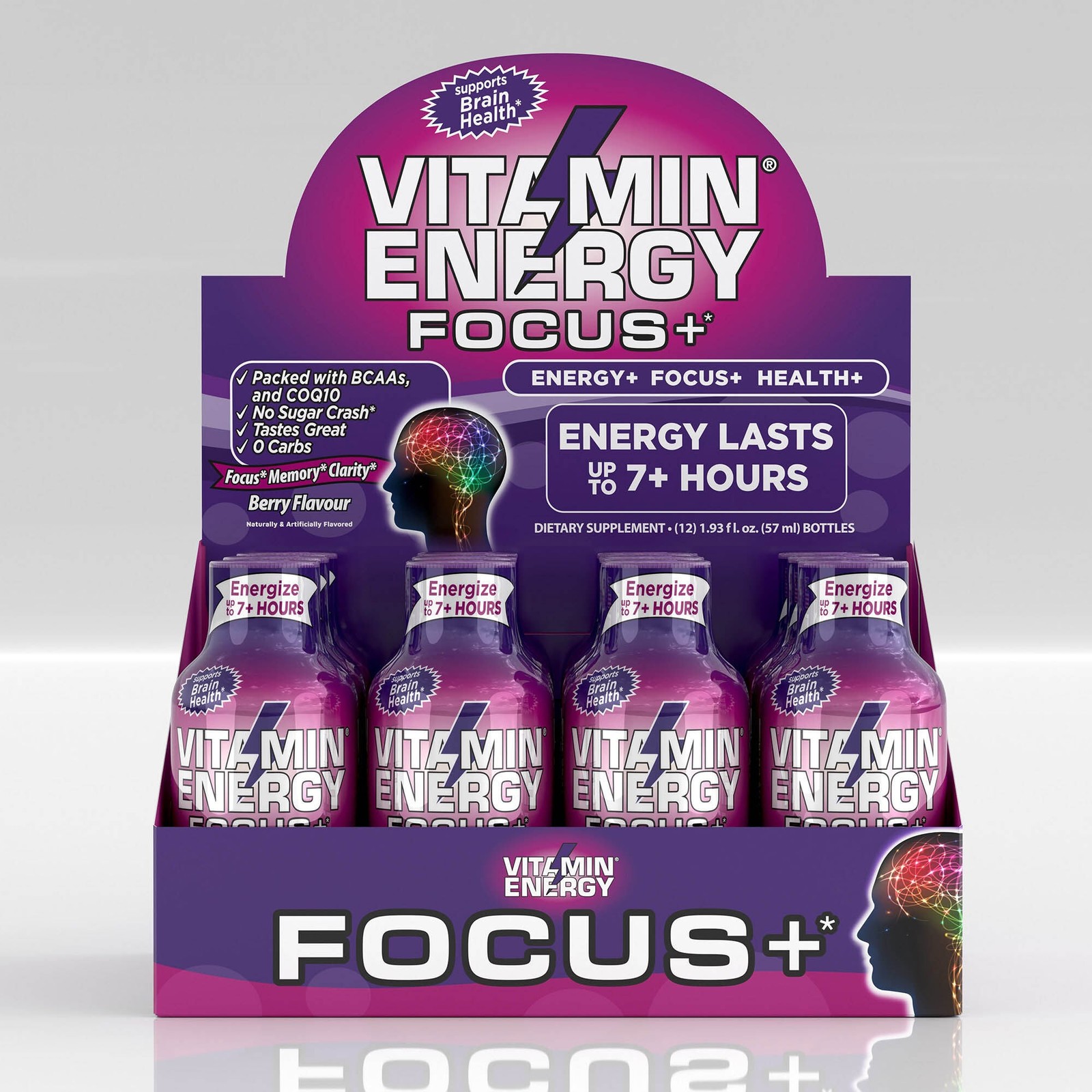 Focus+ – Berry – 1.93oz. (12 Pack)