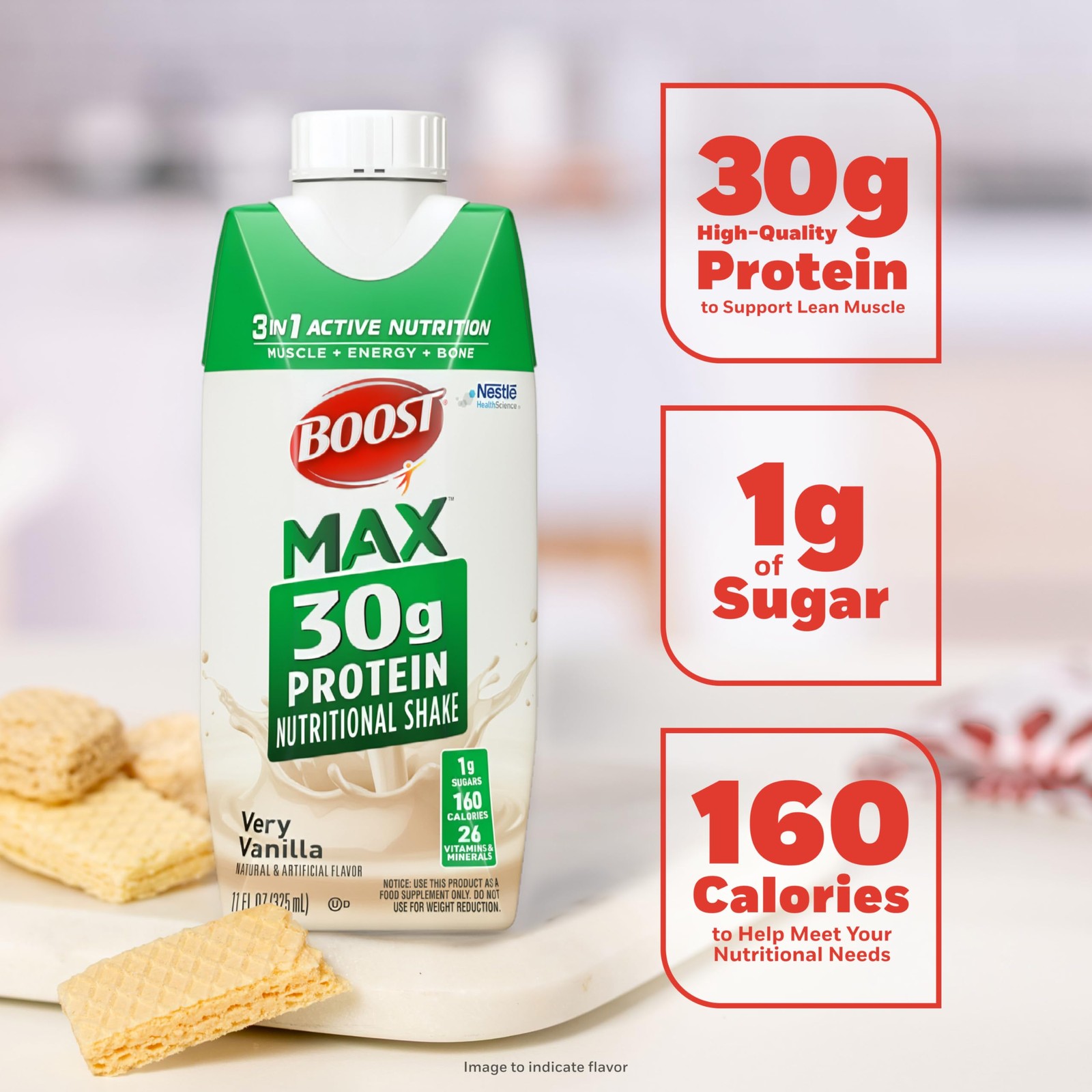 Boost Max Protein Shakes Ready To Drink – 30G High Protein Shake – Vanilla