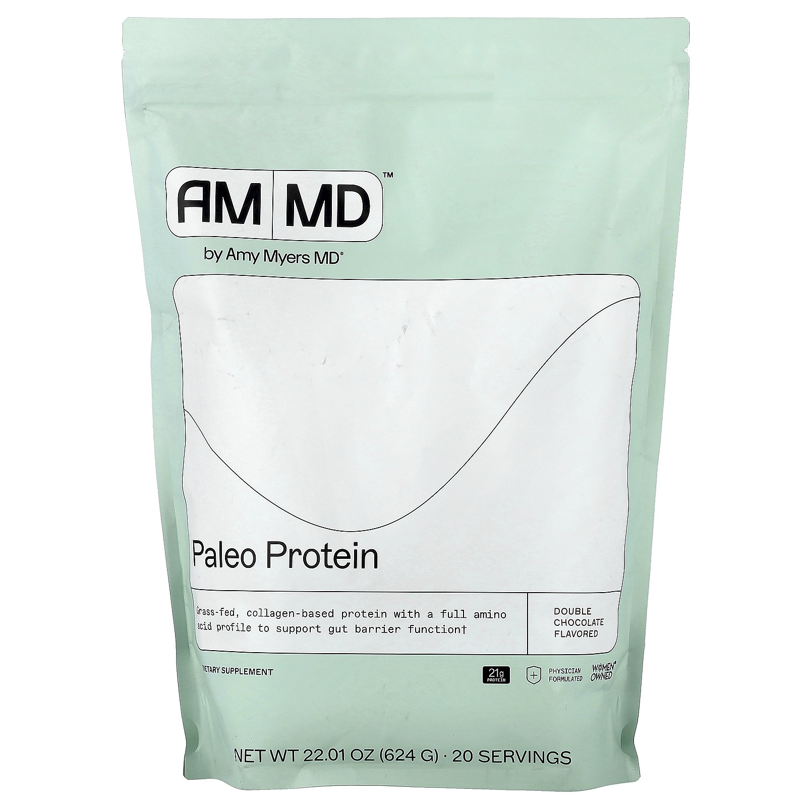Paleo Protein, Double Chocolate, 22.01 oz (624 g)