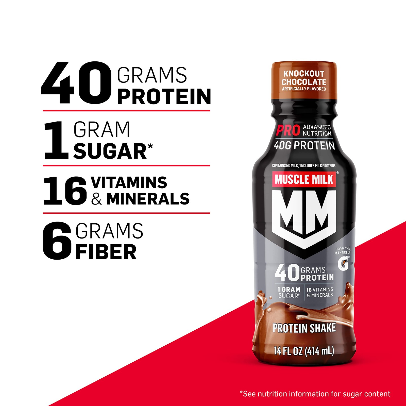 Muscle Milk Pro Advanced Nutrition Protein Shake, Intense Vanilla, 14 Fl Oz B…