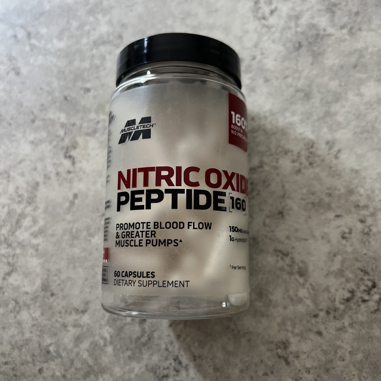 MHP Nitric Oxide Peptide 160 Capsules 150mg VasoDrive-AP HydroNOX Unflavored