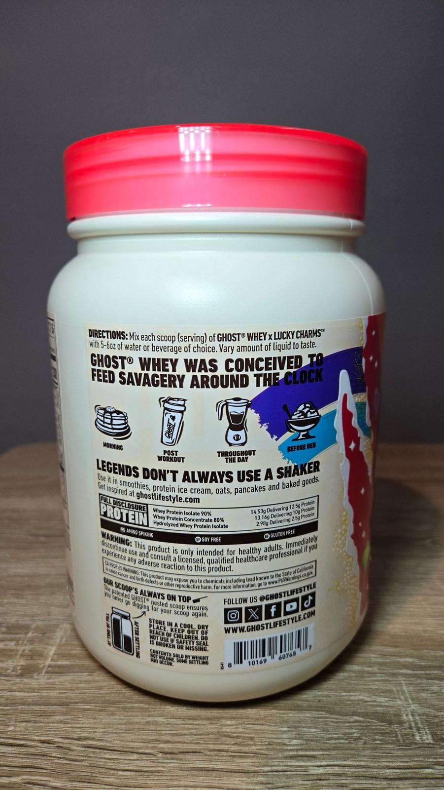 GHOST Whey Protein Powder Lucky Charms Cereal Milk 1.15 lb – New
