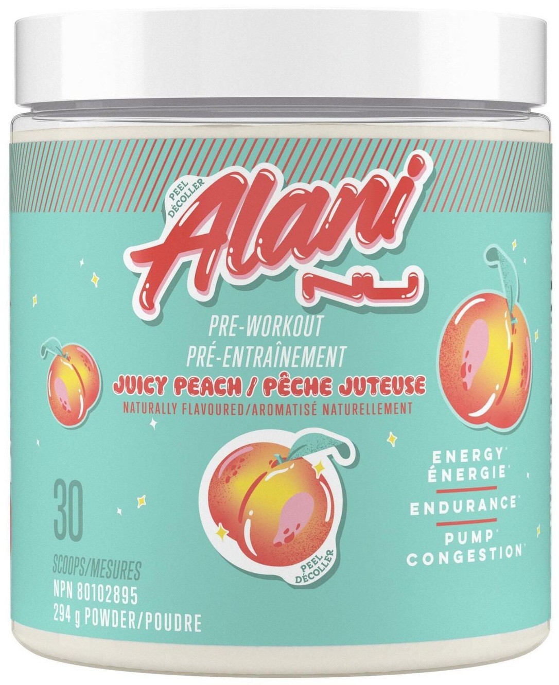 Alani Nu Pre-Workout 2-Pack – Cherry Twist + Juicy Peach