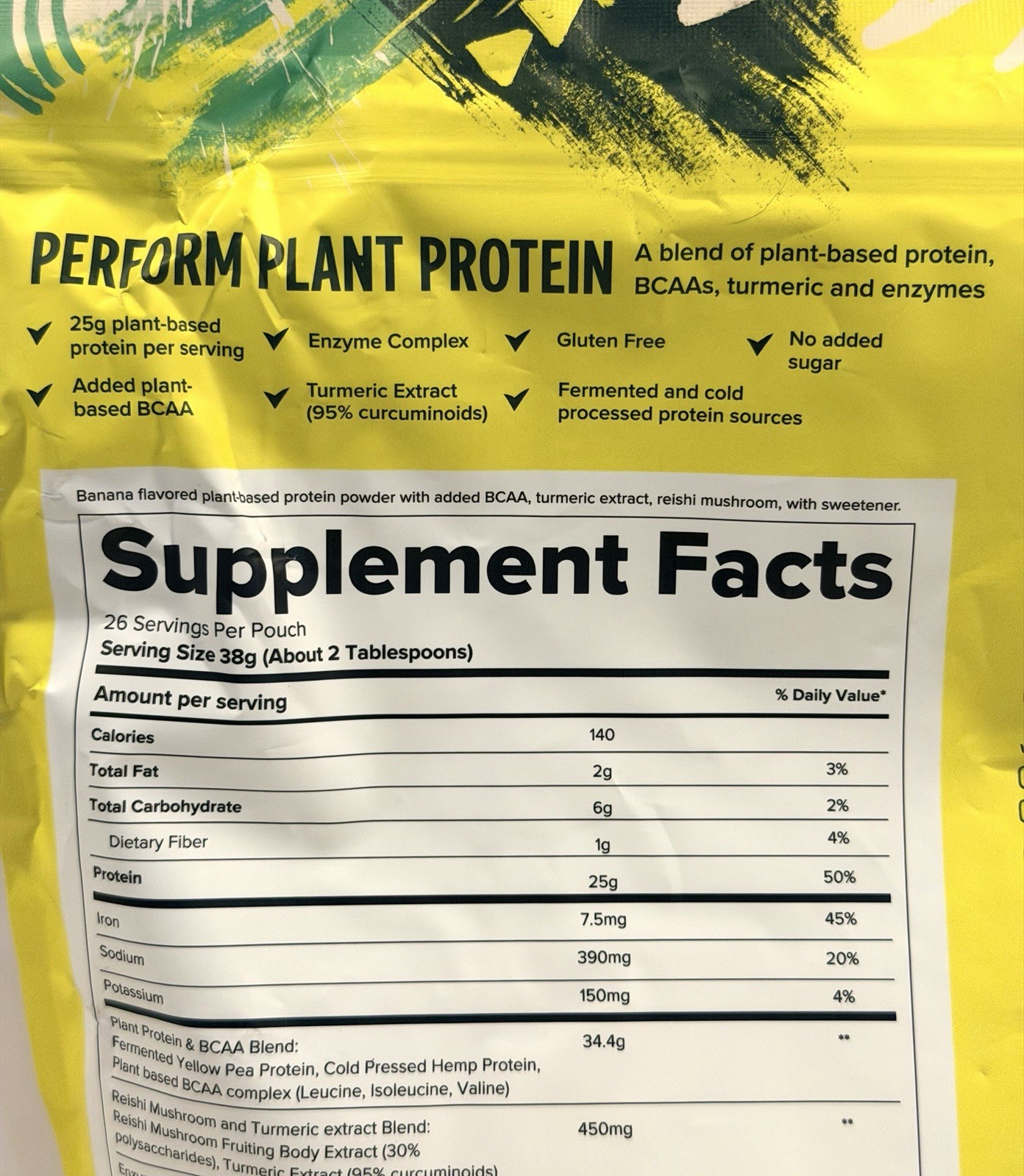 Vivo Life Perform Plant Protein Banana & Cinnamon 2.18 Lb. 25g Of Protein 04/26
