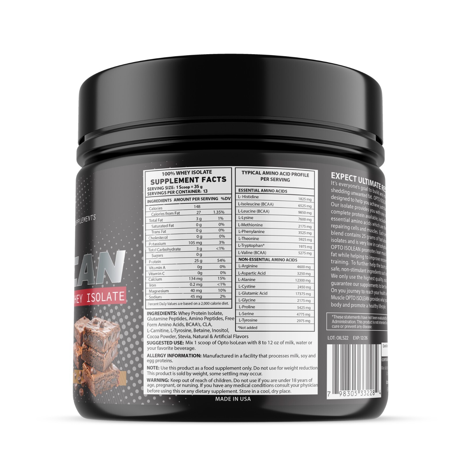 Icon Muscle Opto Isolean Whey Protein Isolate Many Flavors 1 pound