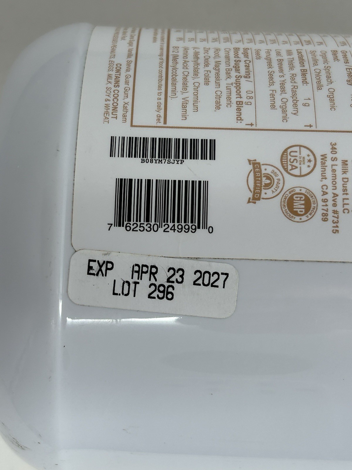 Milk Dust Fudge Brownie Lactation Protein Powder 22 Servings Exp 04/202