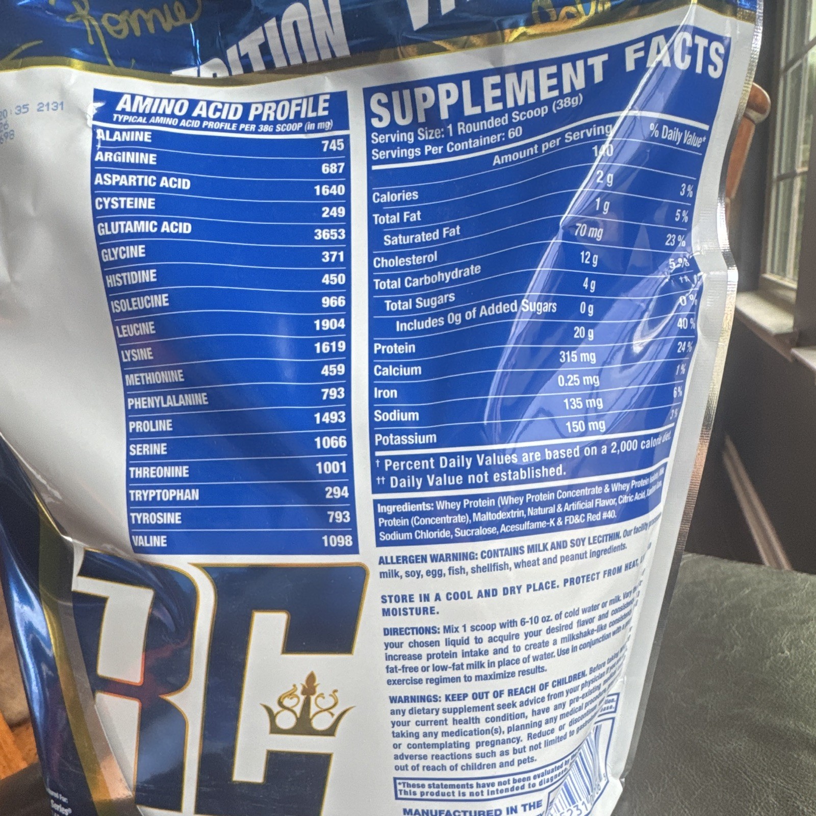 Ronnie Coleman Signature Series Whey XS 5 lb Strawberry Milkshake, Amino Spiking