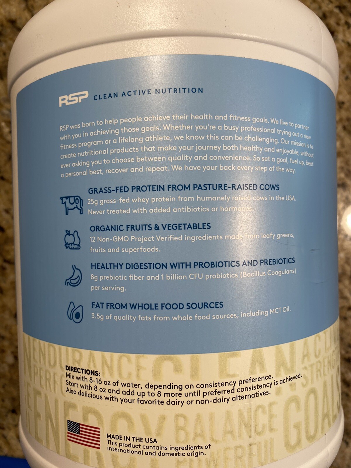 RSP true fit grass fed whey 4.25 Lbs