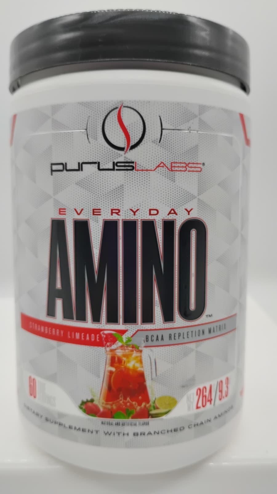 Purus Labs Everyday Amino BCAA| Muscle Hydration 60 Serving – Strawberry Limeade