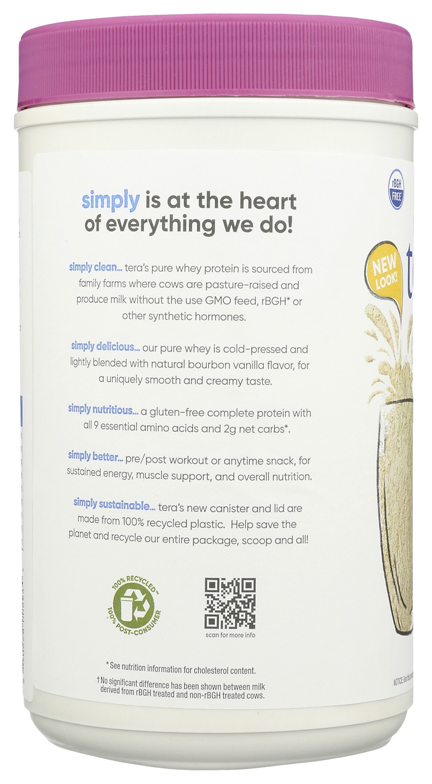 Simply Tera’S Bourbon Vanilla Pure Whey Protein 24 Oz Powder 1 Pack