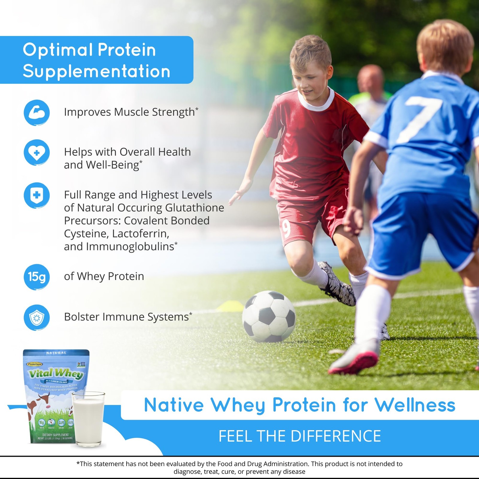 Grass-Fed Whey Protein Powder for Immune Vitality, Natural Cocoa 600g (30 Ser…