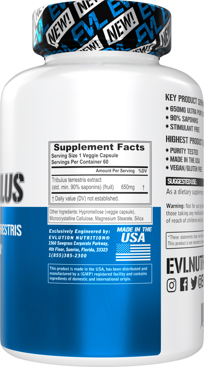 Evlution Nutrition Tribulus – Natural Testosterone Booster – 60 Servings