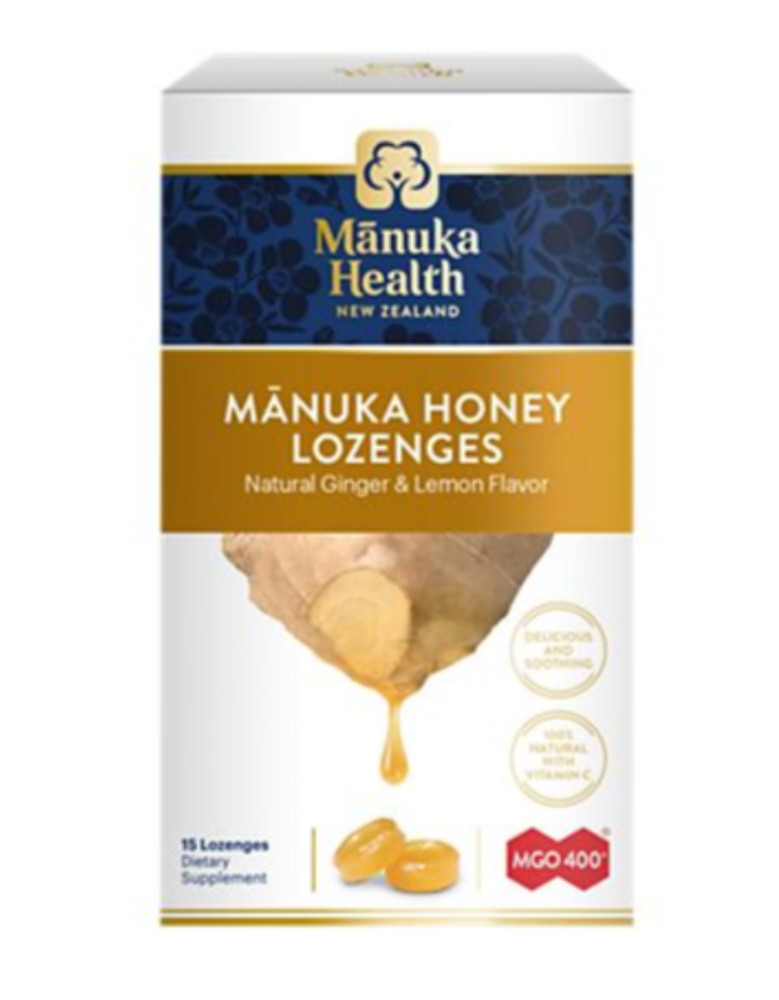 Manuka Honey Lozenges with Vitamin C – Ginger & Lemon (15 Lozenges)