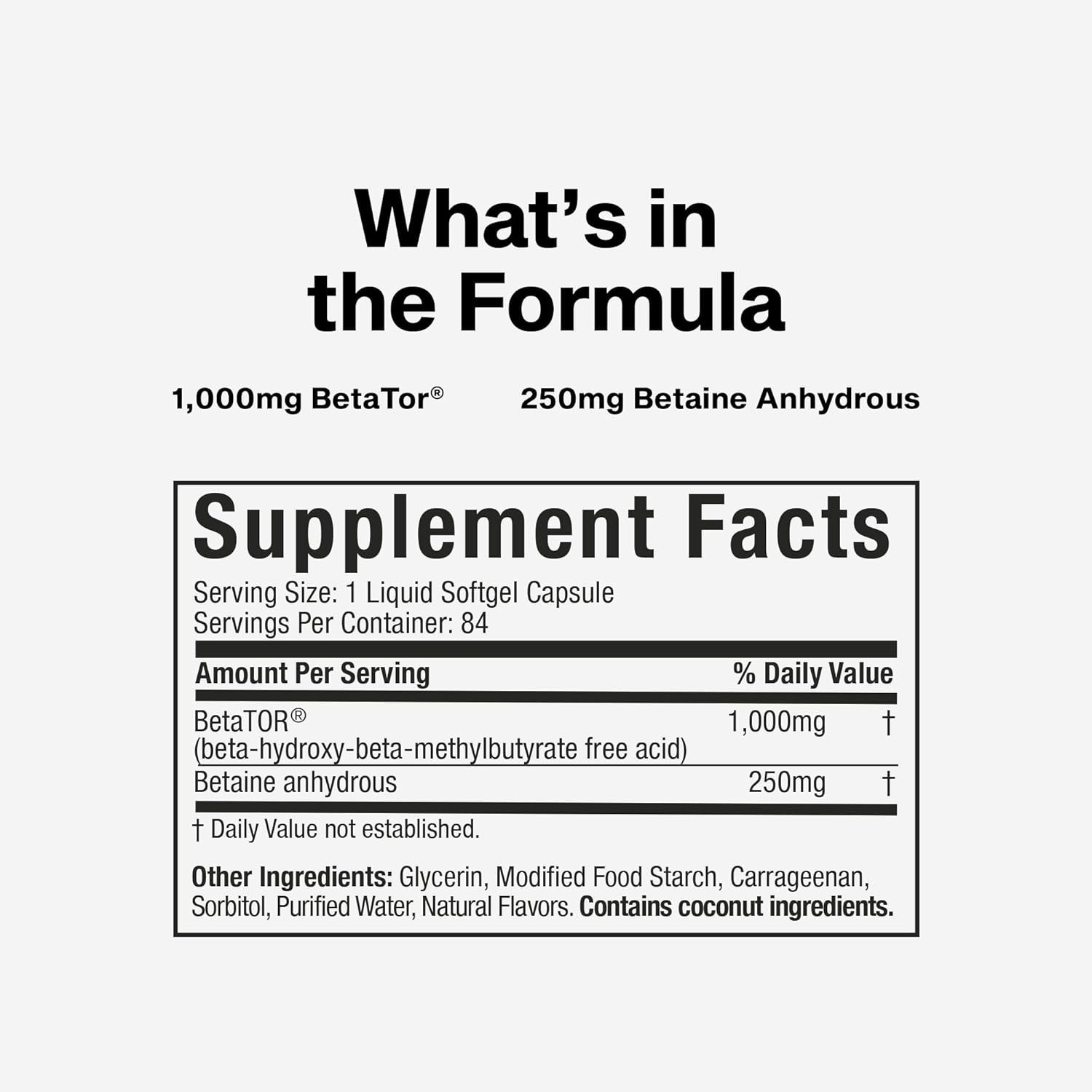 HMB Supplements 1000Mg, Clear Muscle (42 Liquid Softgels) – Highest Grade HMB fo