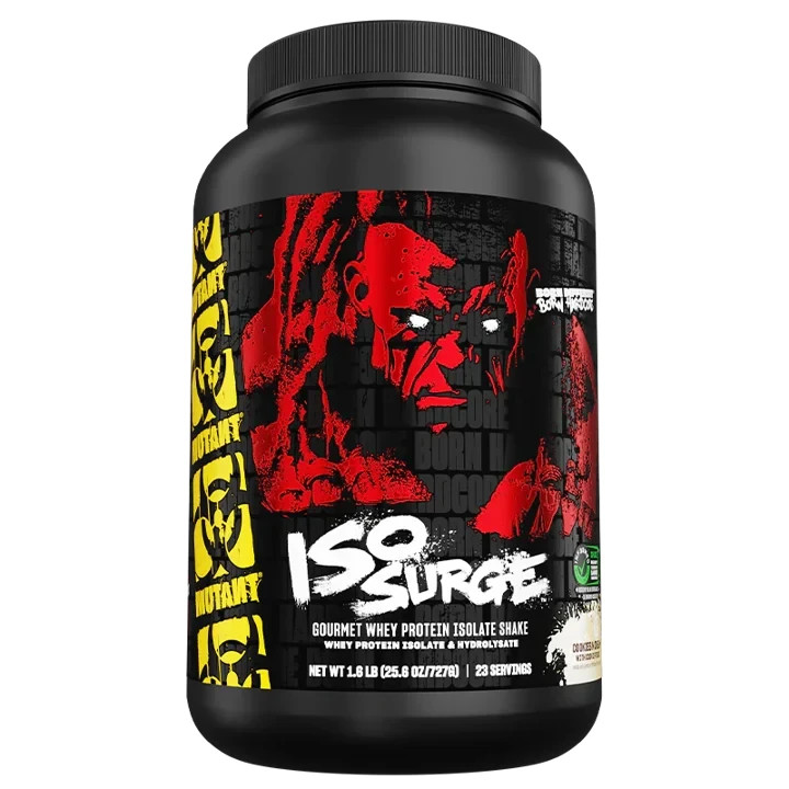 Mutant Iso Surge Hardcore Iso 100% Whey Protein Isolate 1.6lb/23svg 6 Flavors
