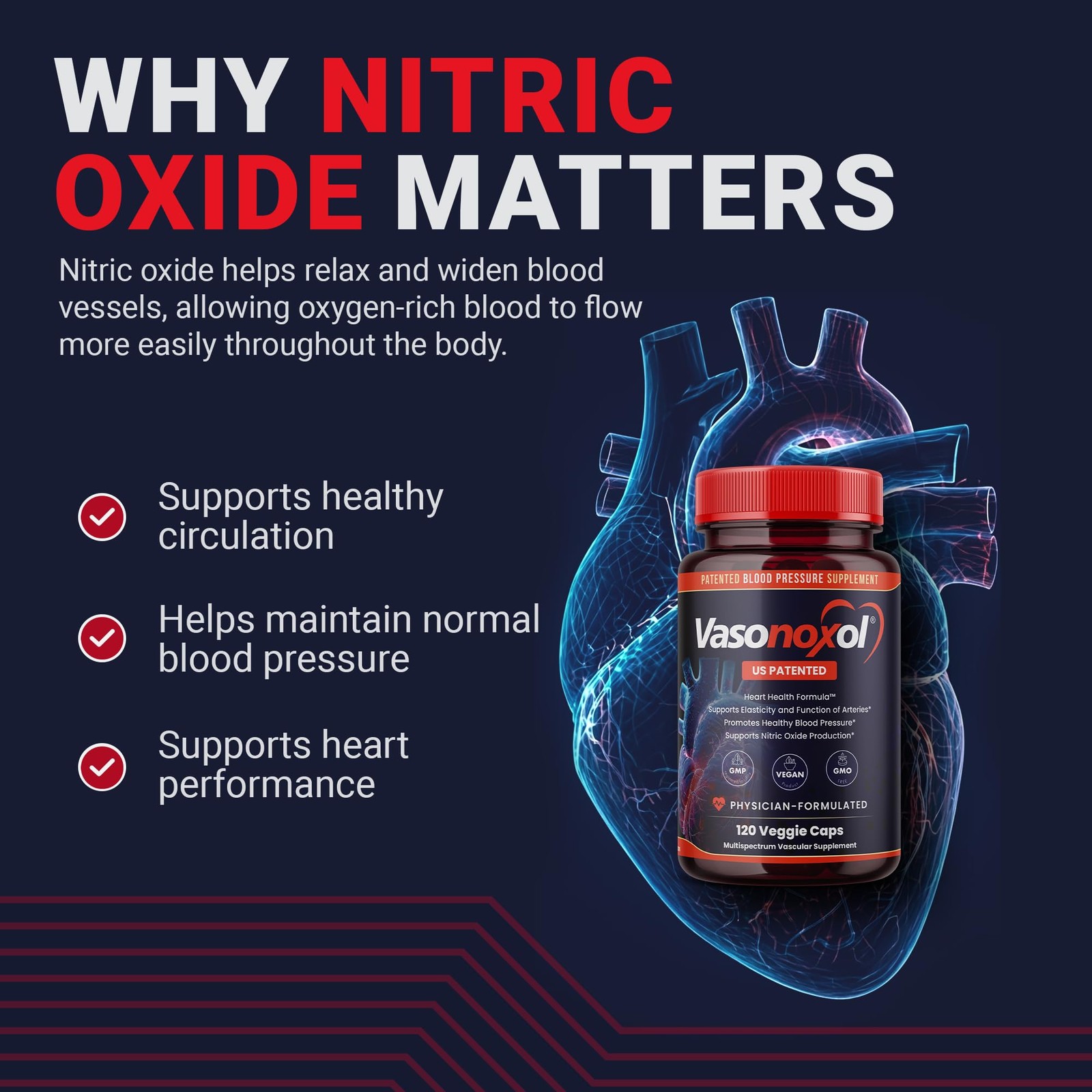 Panoxol Vasonoxol U.S. Patented Nitric Oxide Supplement For Blood –